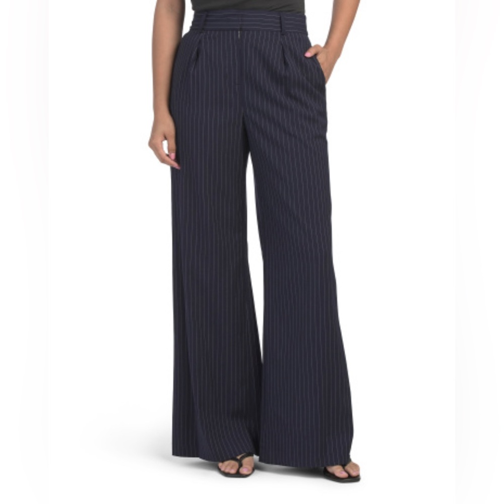 RAMY BROOK
Meghan Pants Wide Leg Blue and White Pants with Elegant Flow